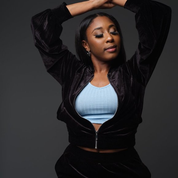 Black Velour Sweatsuit - Picture 2 of 5